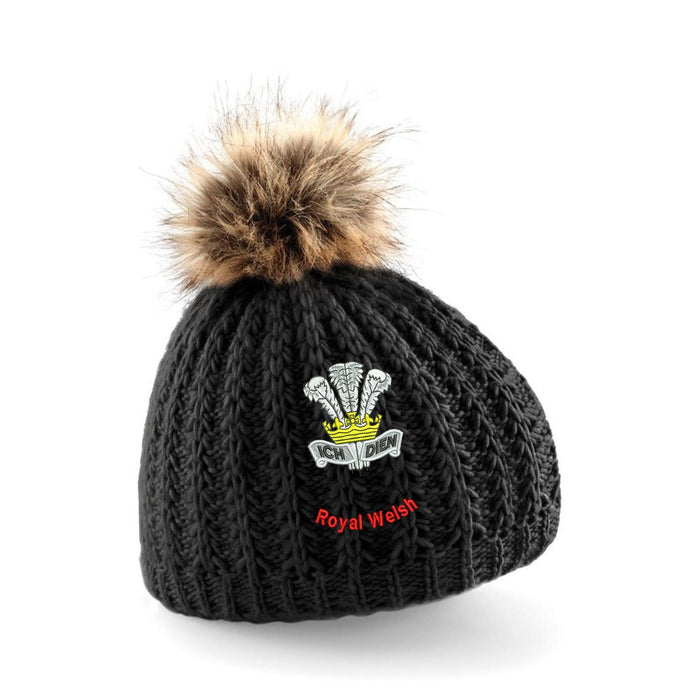 Royal Welsh Pom Pom Beanie Hat