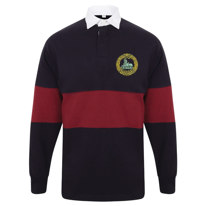 South Wales Borderers Long Sleeve Panelled Rugby Shirt
