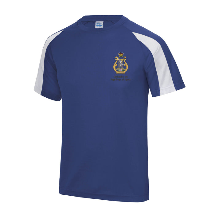 The Band of Royal Corps of Signals Contrast Polyester T-Shirt