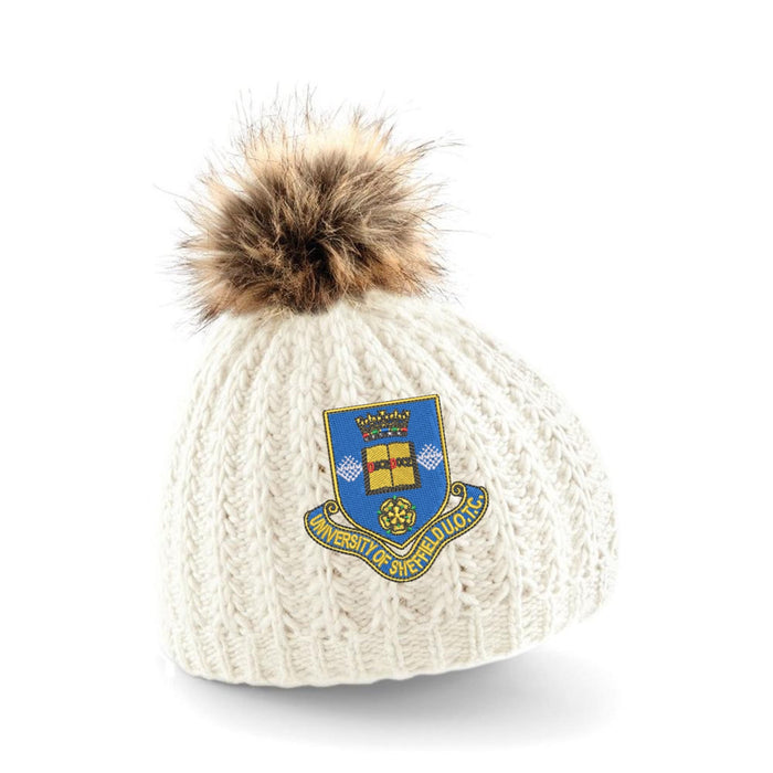 University of Sheffield UOTC Pom Pom Beanie Hat