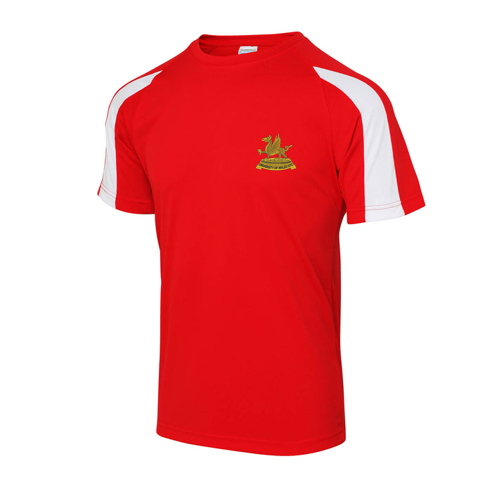 Wales Universities Officers Training Corps Contrast Polyester T-Shirt