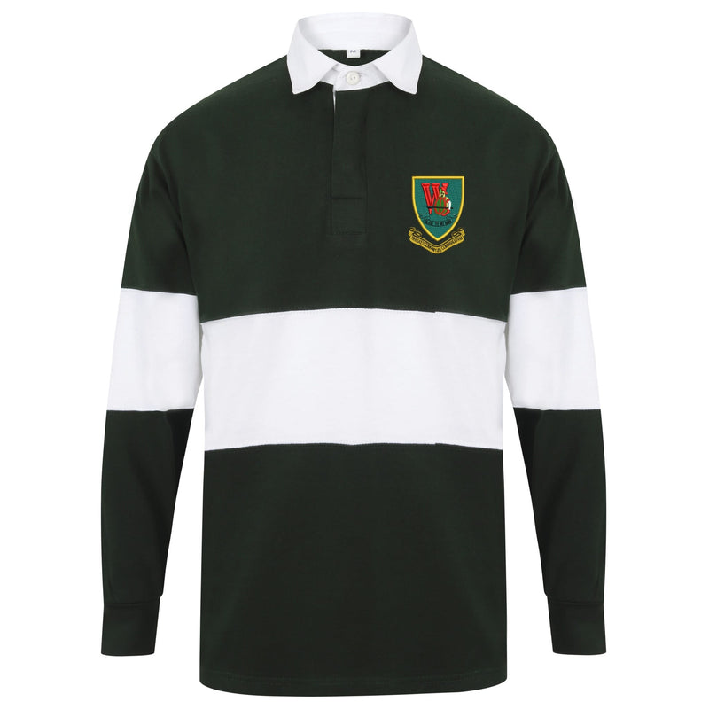 Whiskey Company 45 Commando Front Row Long Sleeve Panelled Rugby Shirt